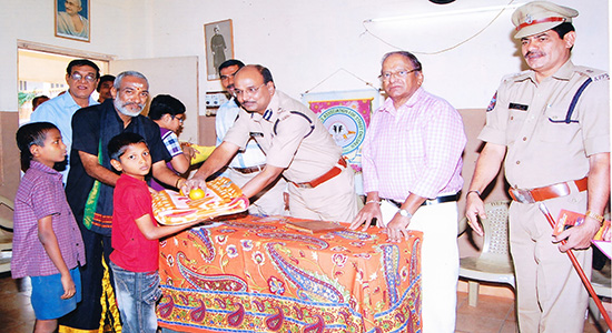 Distribution of blankets to the Papa Home Childrens by B. Shivadhar Reddy I. P. S